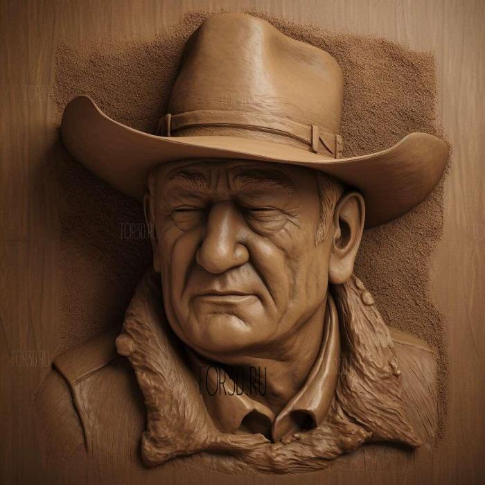 John Wayne 4 stl model for CNC